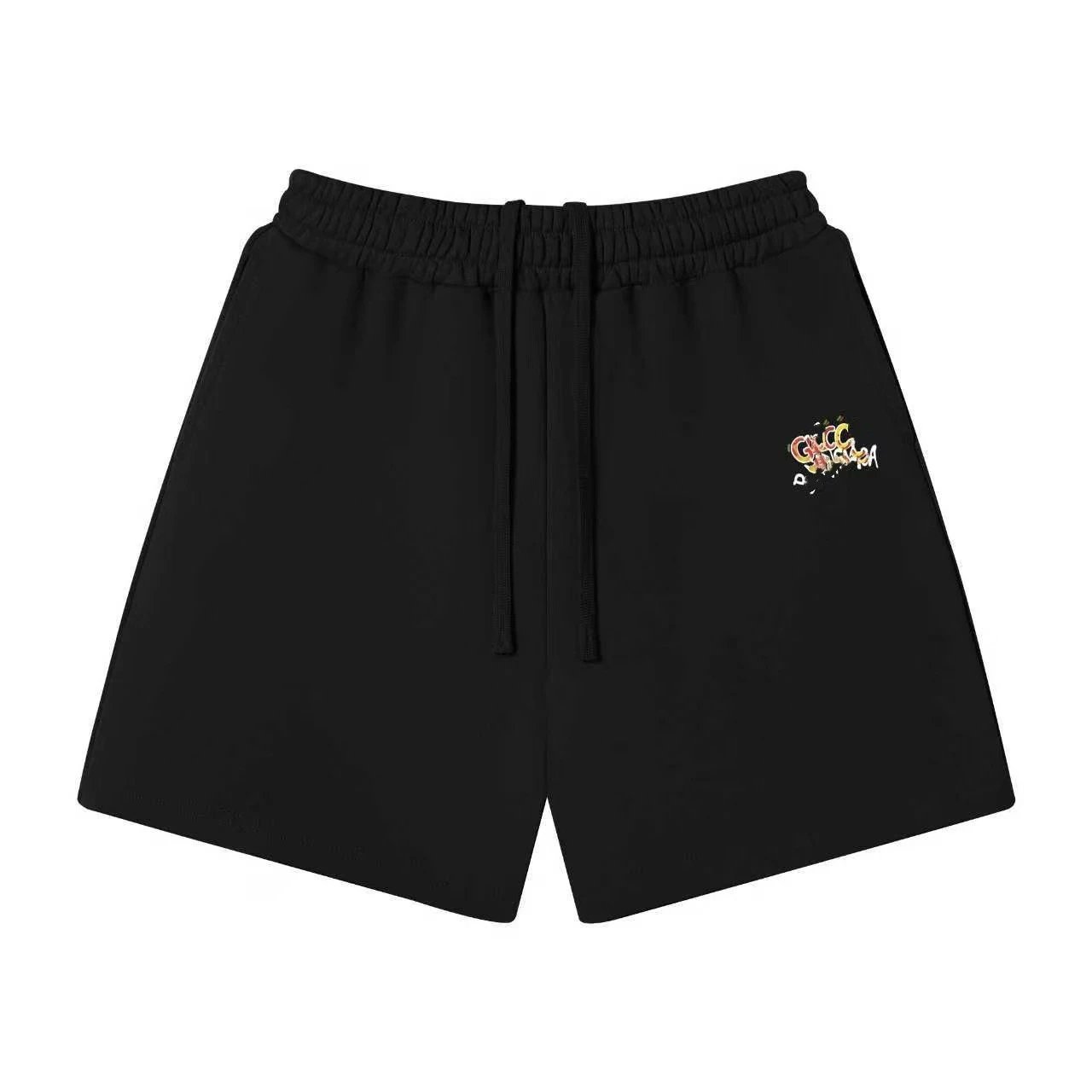 Unbranded Shorts Elastic-Waist Drawstring Graphic — 52 black