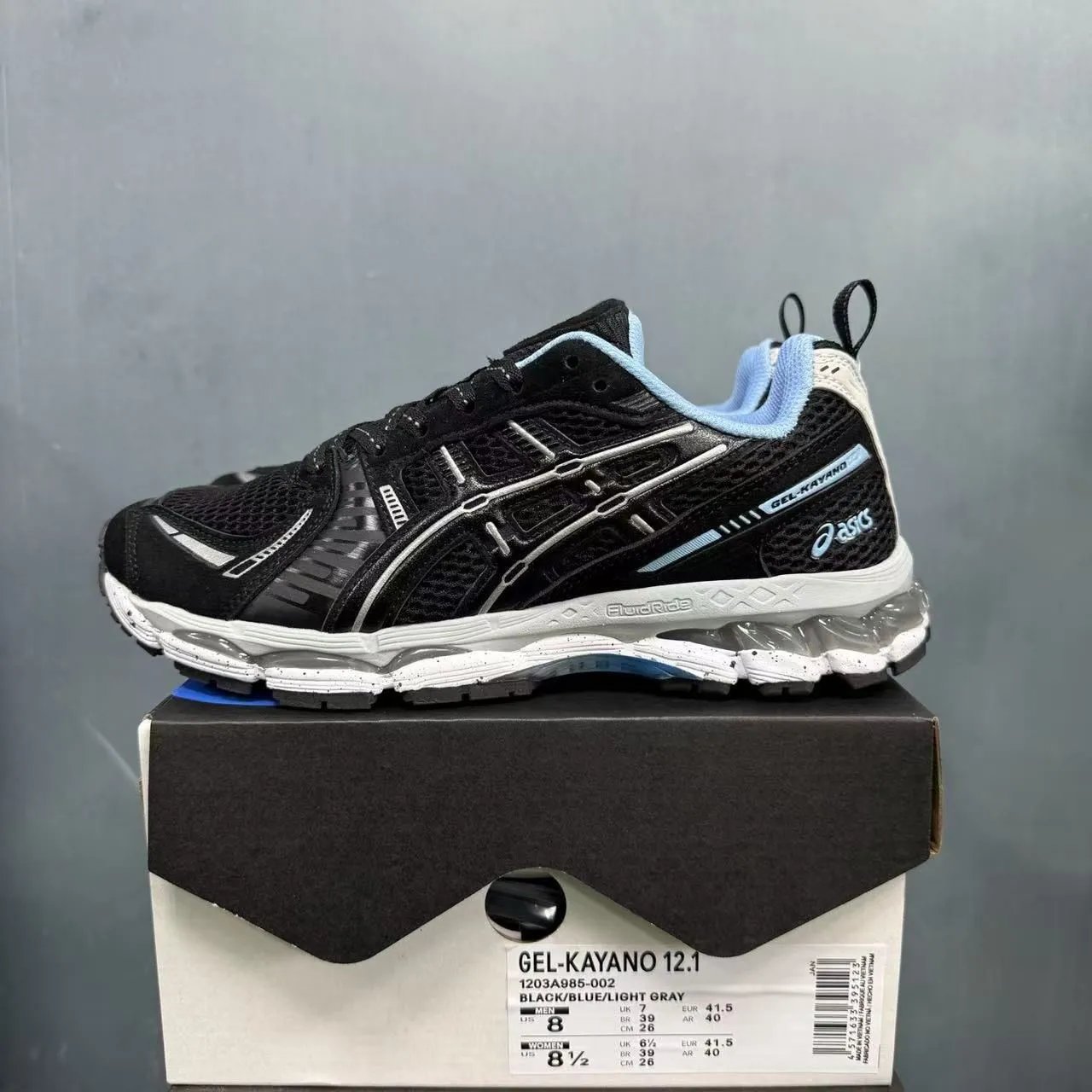 ASICS Sneakers GEL-KAYANO 12.1 — Black and blue