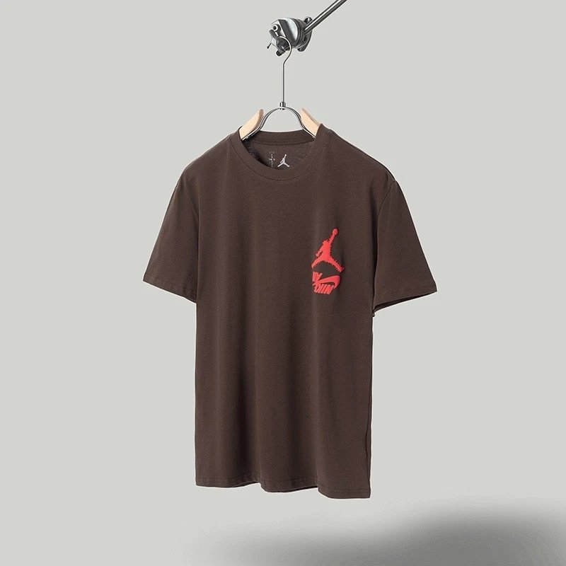 Unbranded T-Shirts Graphic Print Crewneck T-Shirt — TS 63 Brown