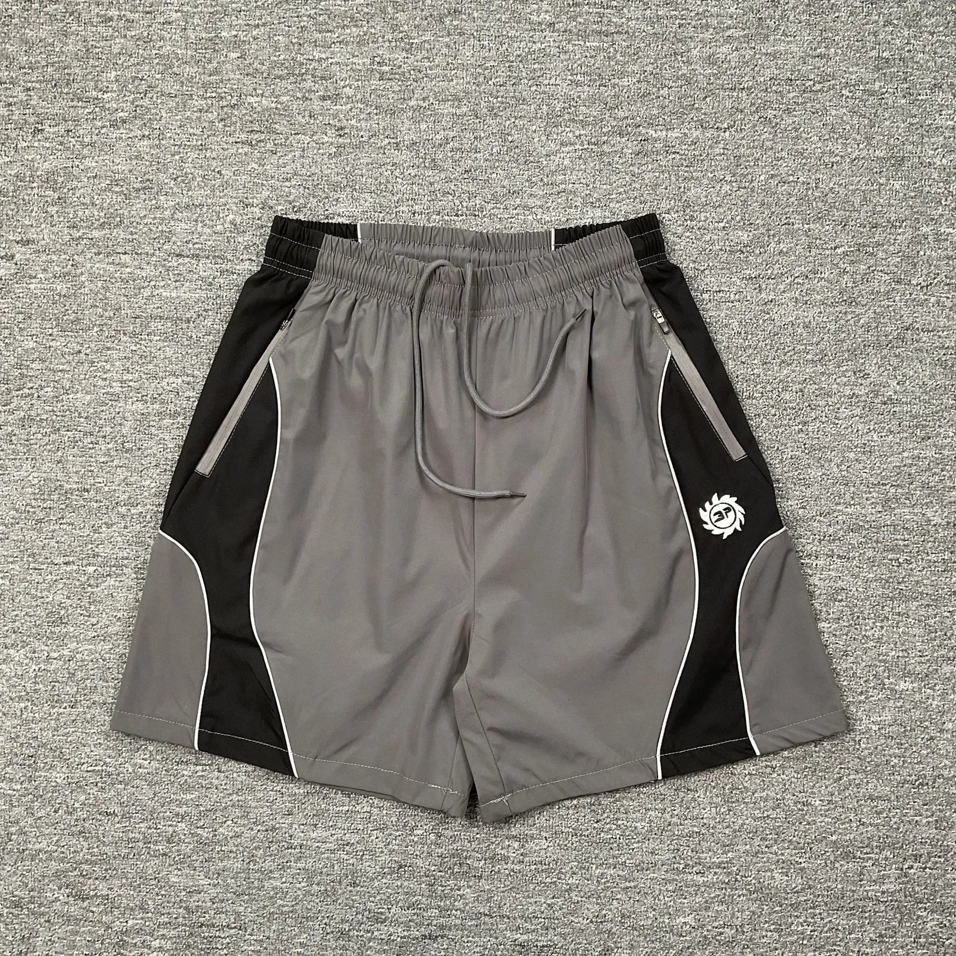 Broken Planet Shorts Graphic Panel Drawstring — 3231 dark gray