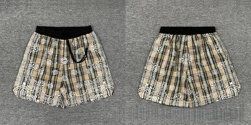 Broken Planet Shorts Graphic and plaid — 8361 Yellow