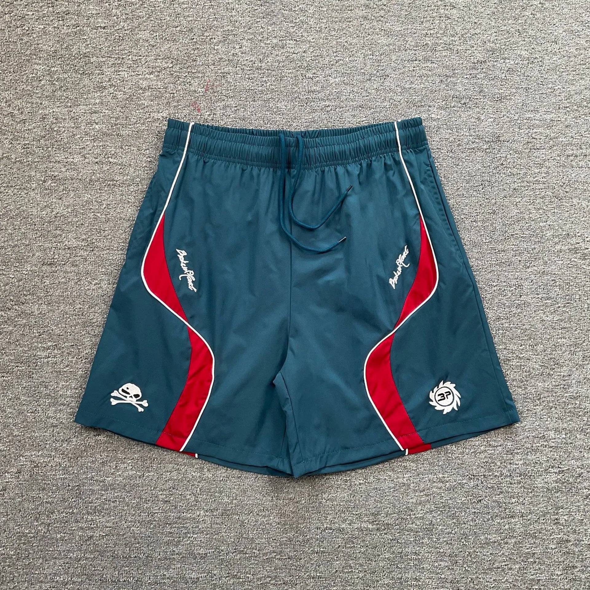 Broken Planet Shorts Graphic Panel Drawstring — 6122 blue