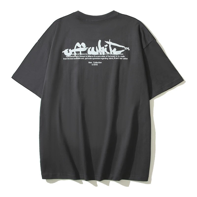 Off-White T-Shirts Logo Print — 106 Carbon gray