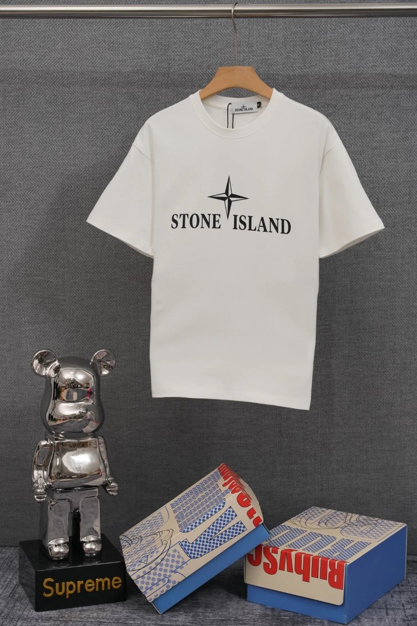 Stone Island T-Shirts Compass Graphic Short-Sleeve T-Shirt — SD 26 white
