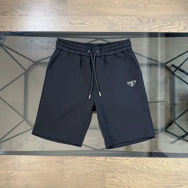 Prada Logo Patch Shorts Black - 1
