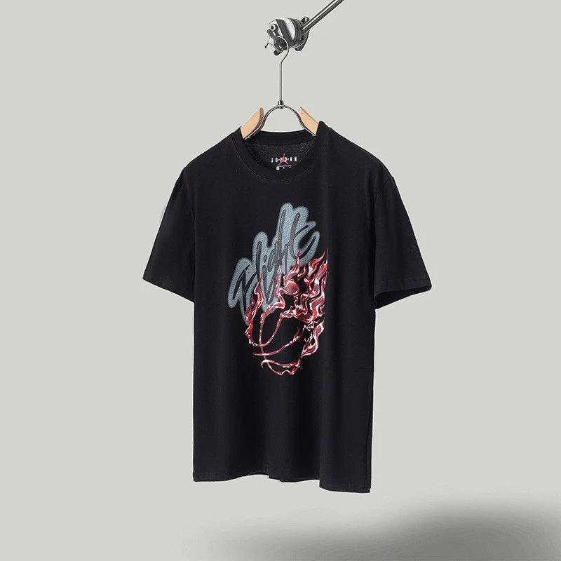 Unbranded T-Shirts Graphic Print Crewneck T-Shirt — TS 66 Black