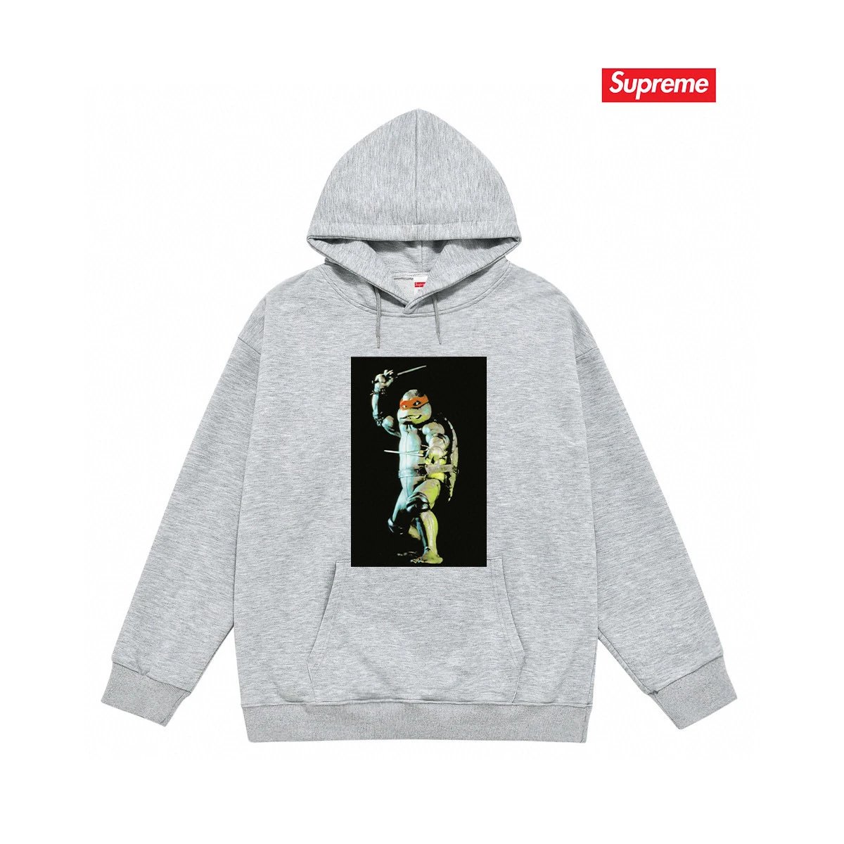 Supreme Hoodies & Sweatshirts Graphic Print Pullover Hoodie — S 2053 gray