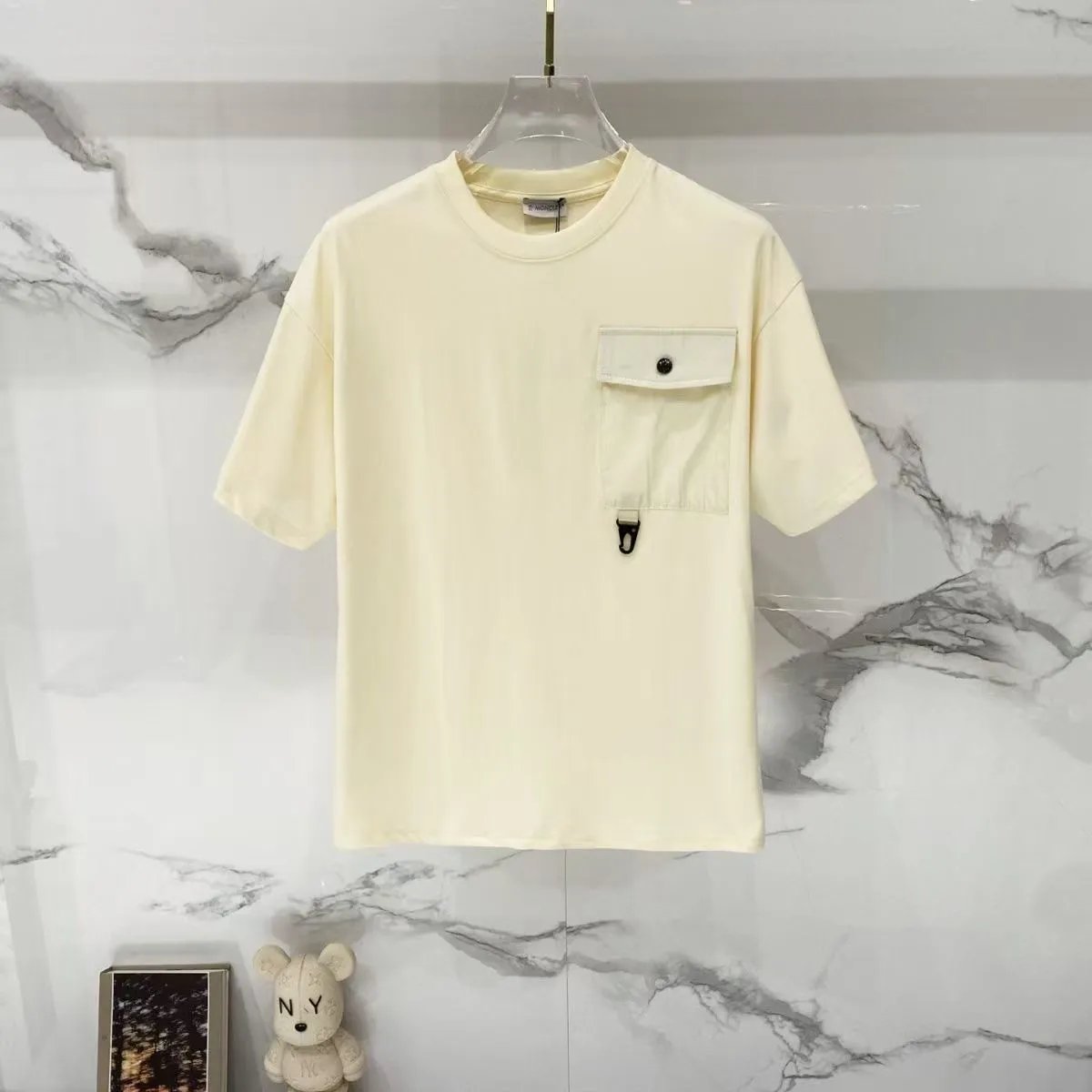 Moncler T-Shirts Logo Graphic Short-Sleeve Crewneck — M754