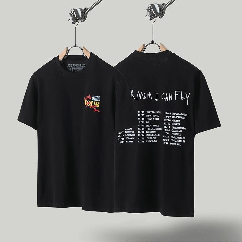 Unbranded T-Shirts Graphic Print Crewneck T-Shirt — TS 70 Black