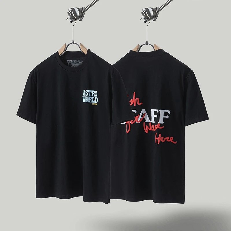 Unbranded T-Shirts Graphic Print Crewneck T-Shirt — TS 77 Black