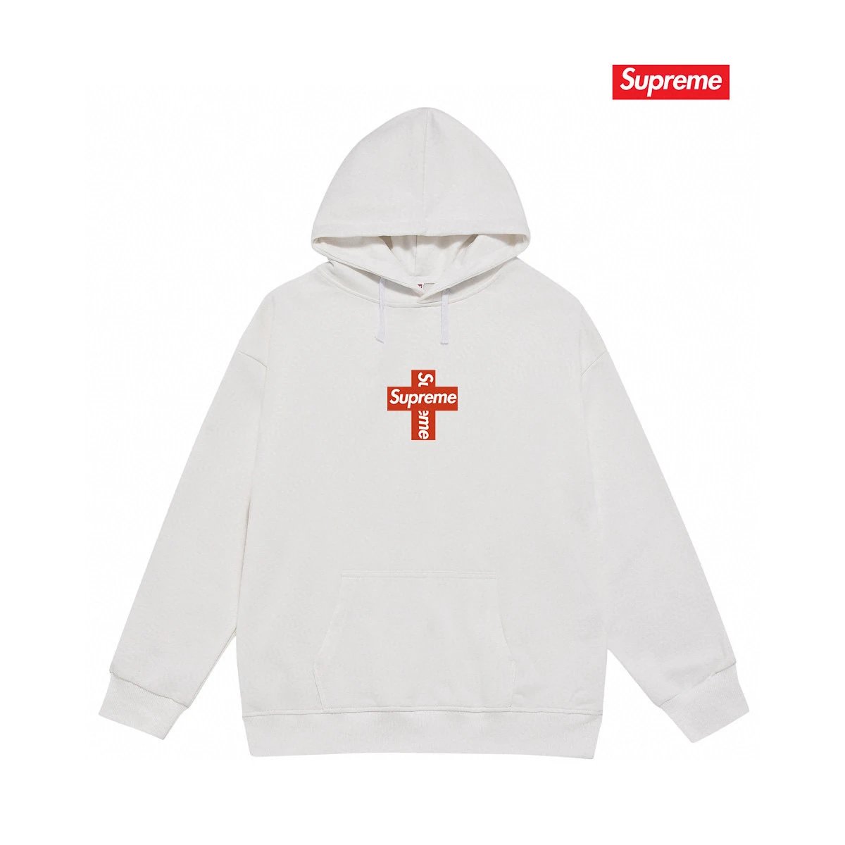 Supreme Hoodies & Sweatshirts Graphic Print Pullover Hoodie — S 2054 white