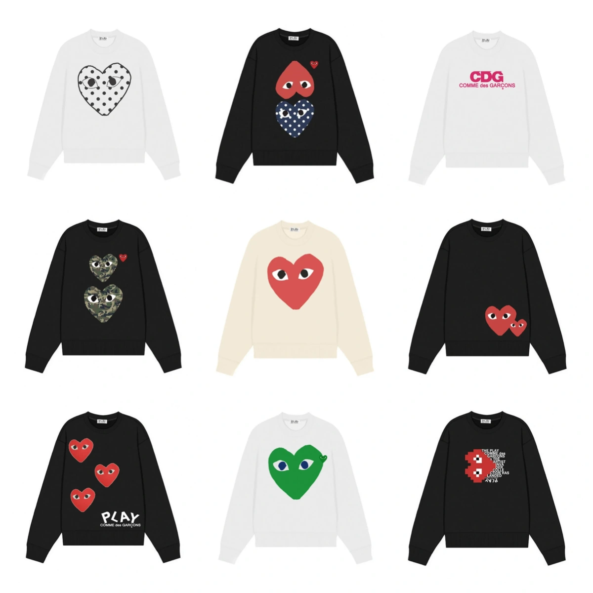 Comme des Garçons Play crew-ne