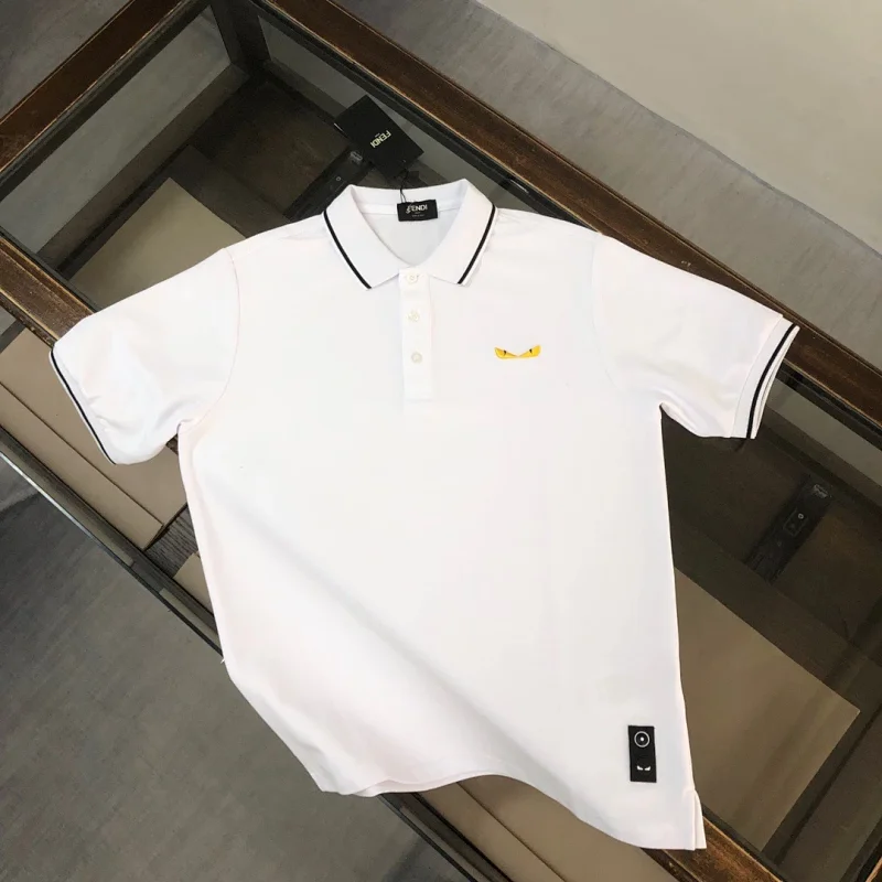 Fendi T-Shirts Short-Sleeve Logo Print — F49
