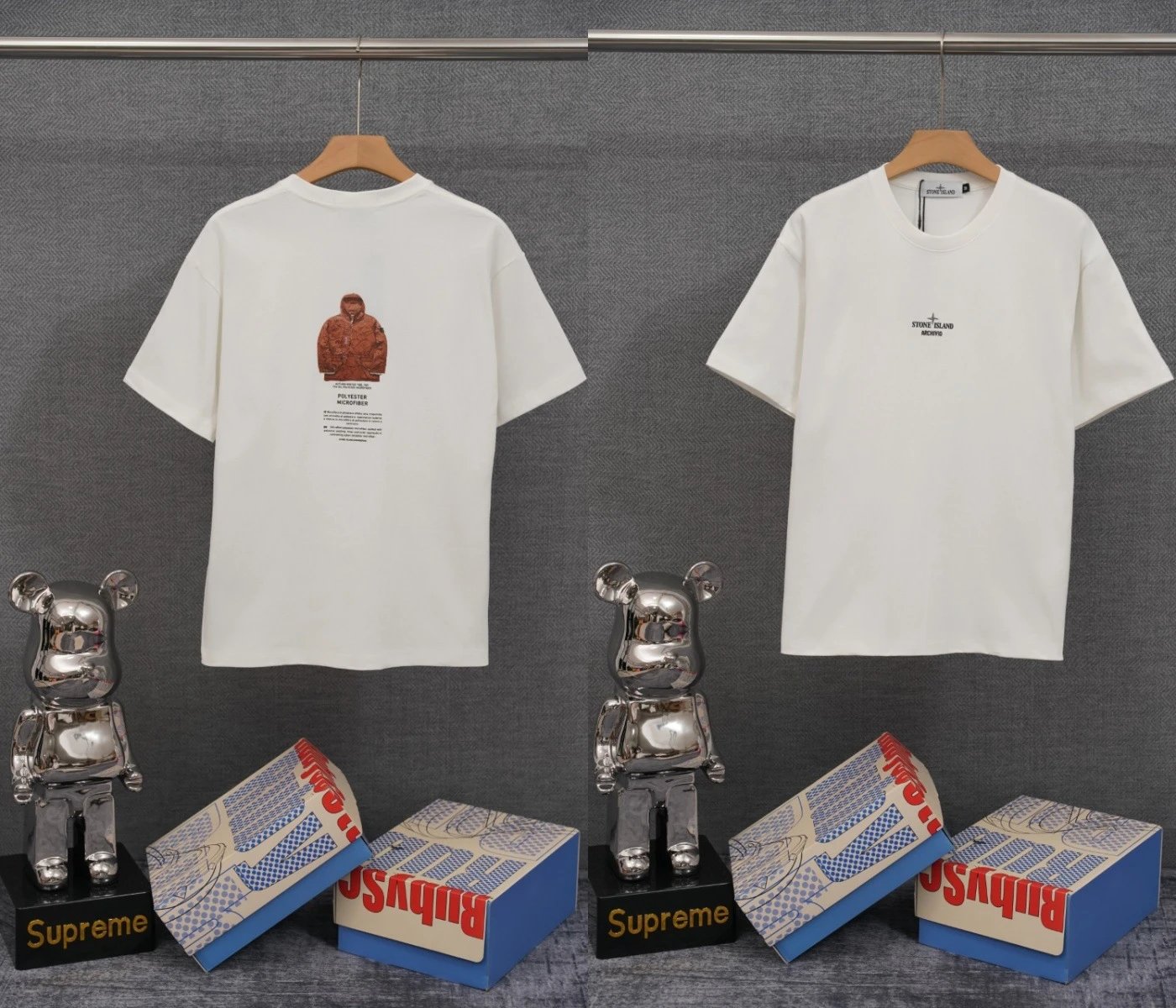 Stone Island T-Shirts Compass Graphic Short-Sleeve T-Shirt — SD 30 white