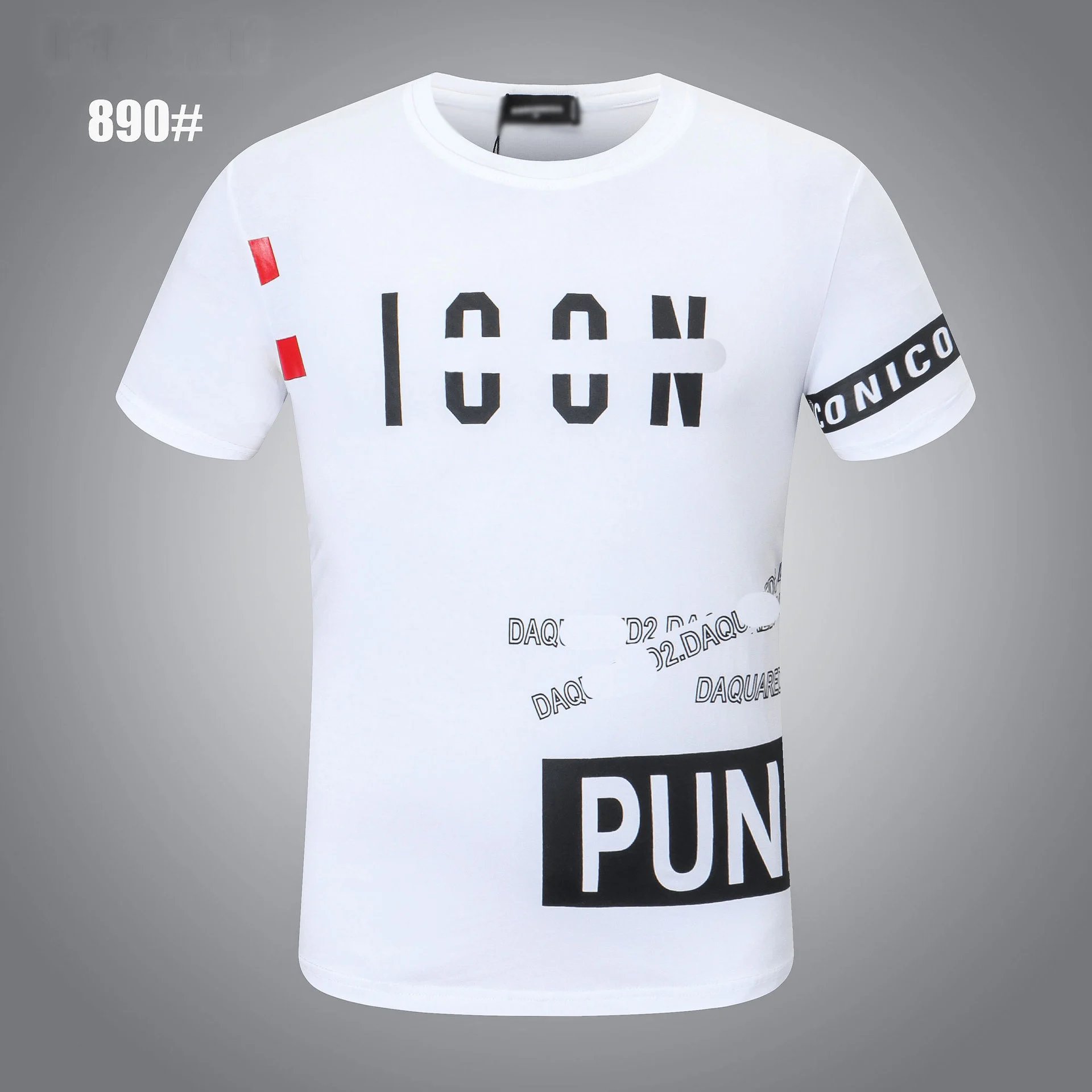 Dsquared2 T-Shirts DT992 graffiti-print crew-neck T-shirt — DQ 890 white
