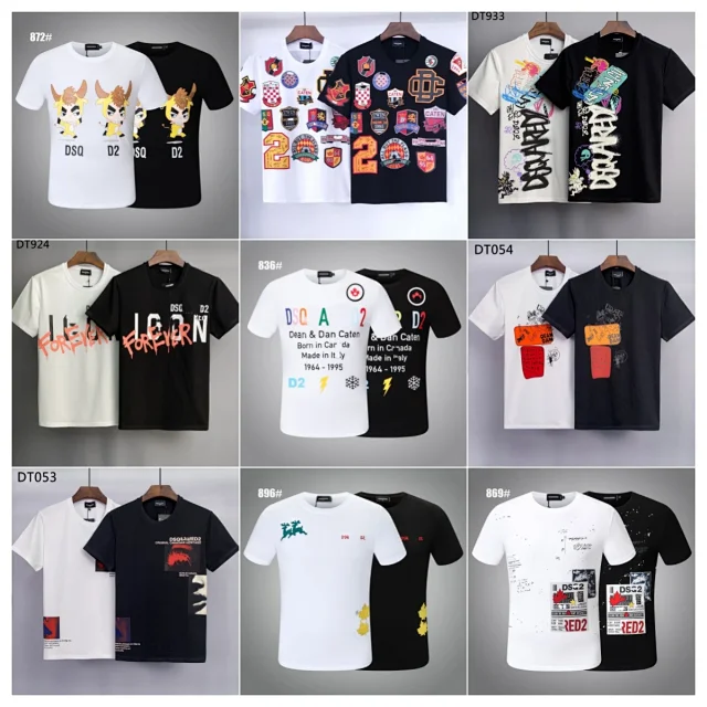 Dsquared2 T-Shirts DT992 graffiti-print crew-neck T-shirt product detail image 1