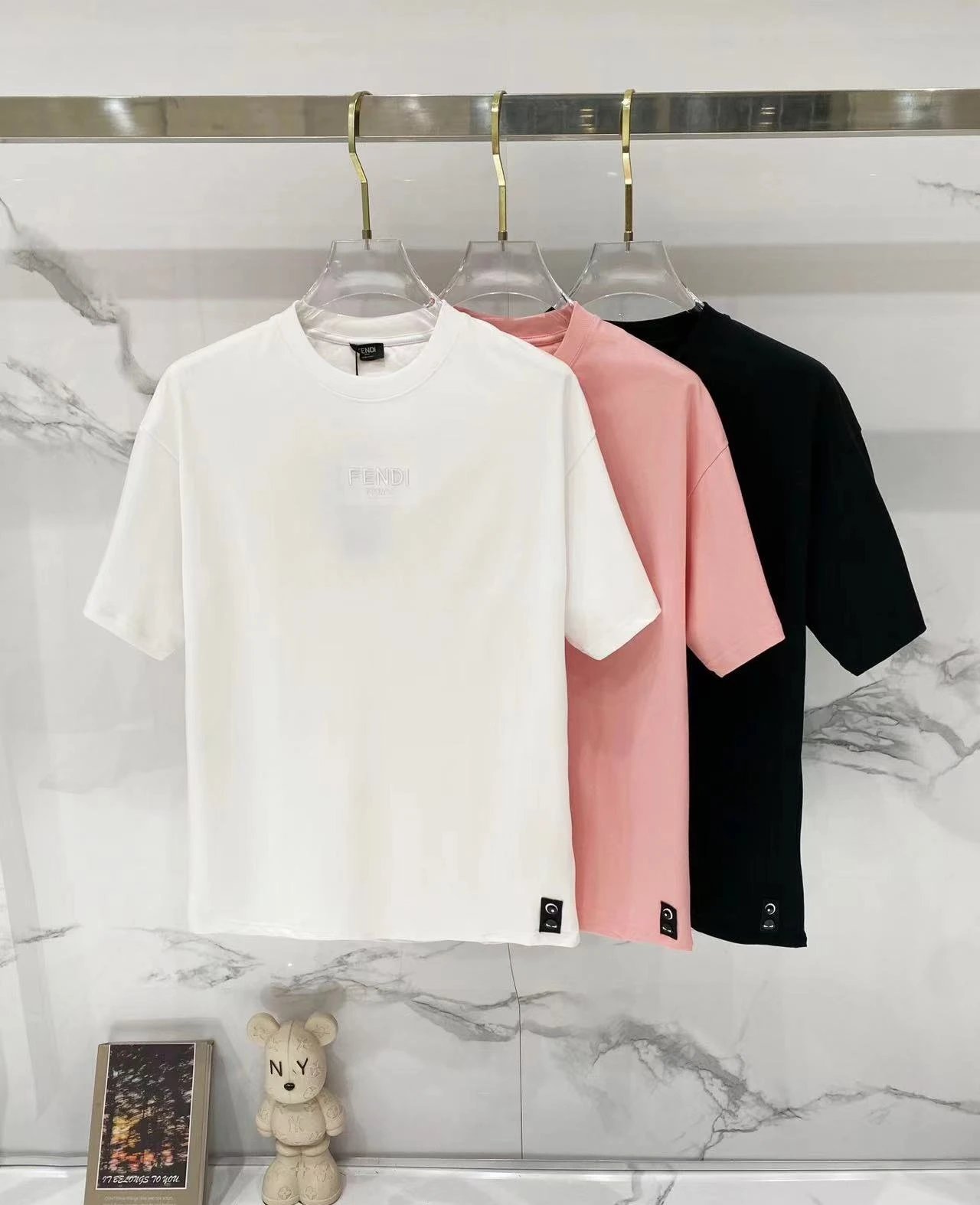 Fendi T-Shirts Loose-fit crew-neck short-sleeve T-shirt image 7