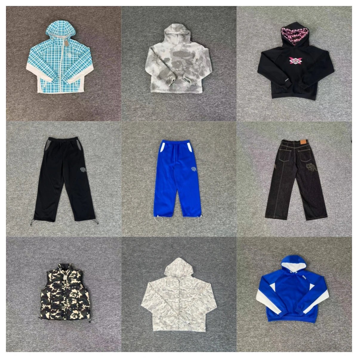 Blue Hoodie with White Trim
