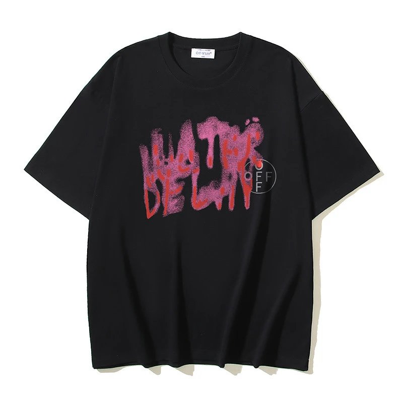 Off-White T-Shirts Short-Sleeve Logo Graphic T-Shirt — 167 black