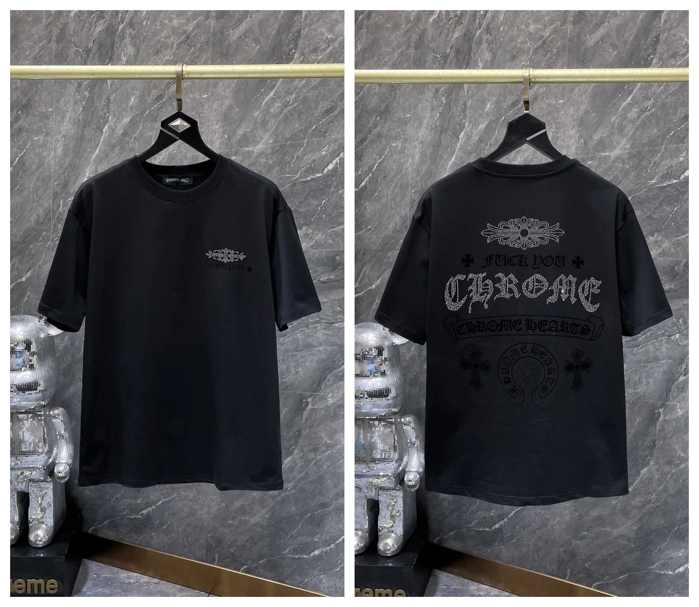 Chrome Hearts T-Shirts Graphic Cross Motif Short-Sleeve T-Shirt — 7