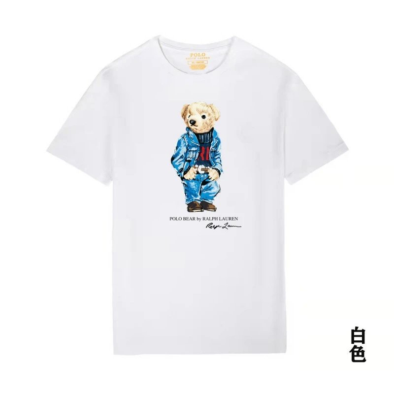 Polo Ralph Lauren T-Shirts Bear Graphic Crewneck Short-Sleeve T-Shirt — L1001