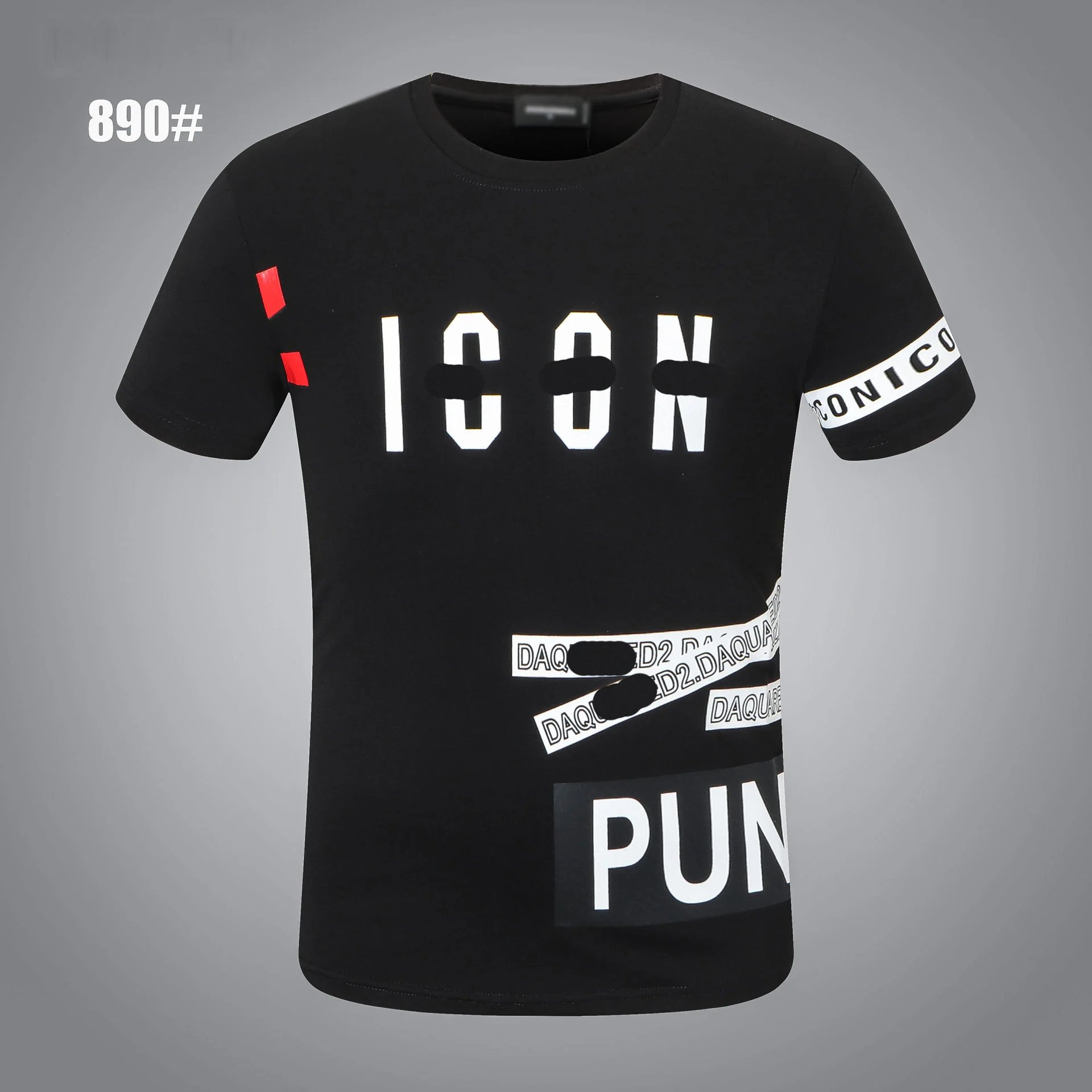 Dsquared2 T-Shirts DT992 graffiti-print crew-neck T-shirt — DQ 890 Black