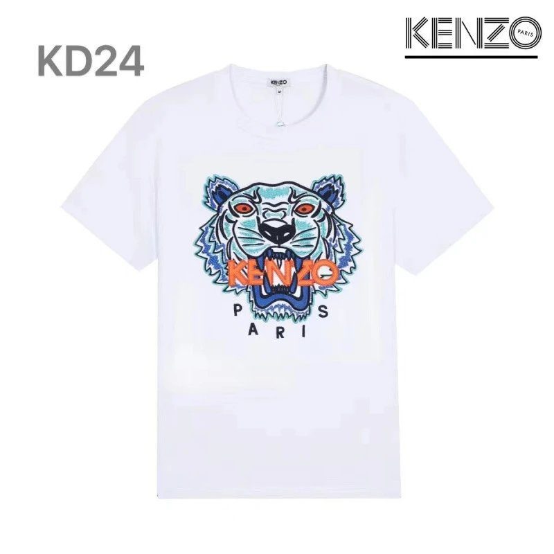 KENZO T-Shirts Tiger Embroidered T-Shirt — KD24