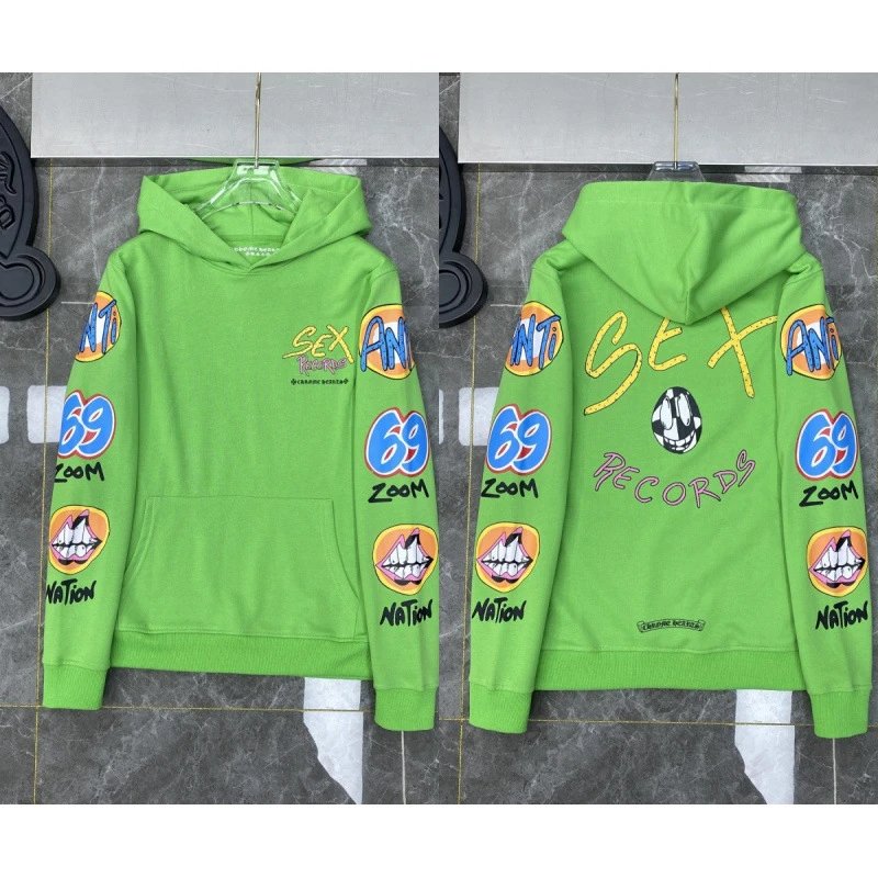 Chrome Hearts Hoodies & Sweatshirts Cross Graphic Pullover Hoodie — 8396 Green