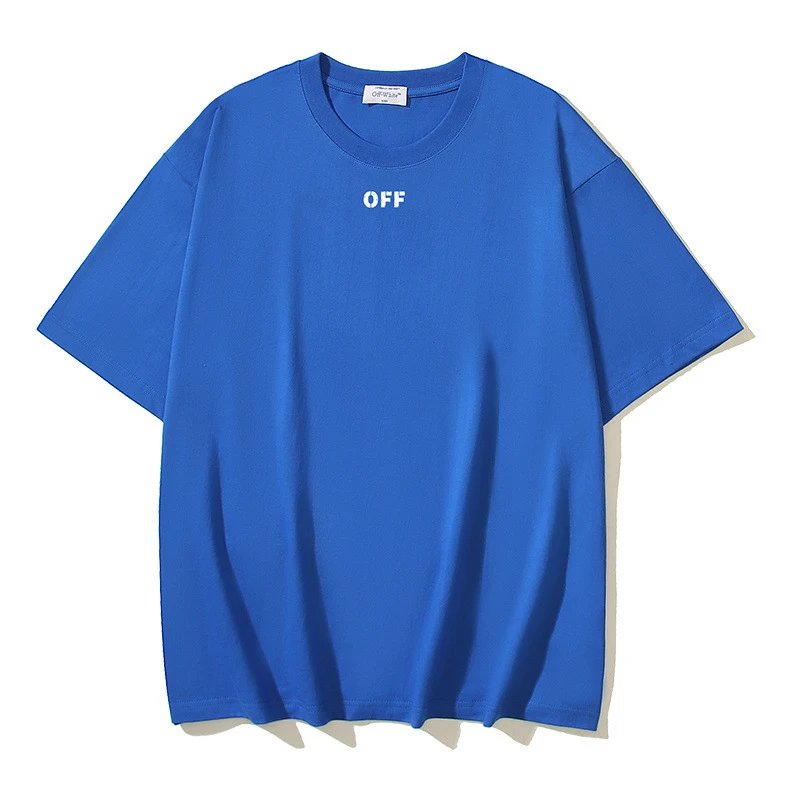 Off-White T-Shirts Short-Sleeve Logo Graphic T-Shirt — 158 blue