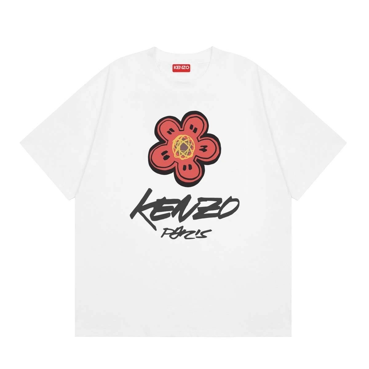 Kenzo T-Shirts Short-Sleeve Graphic Print — 166 white