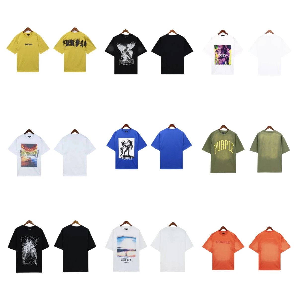 Purple Brand Graphic Print Cotton T-Shirt
