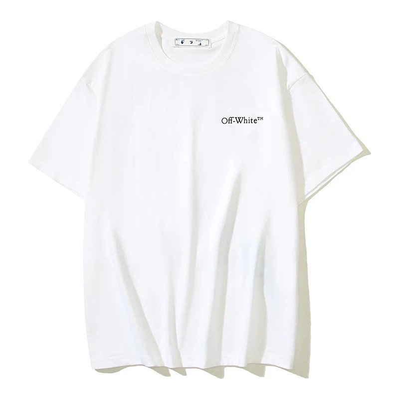 Off-White T-Shirts Short-Sleeve Logo Graphic T-Shirt — 108 white
