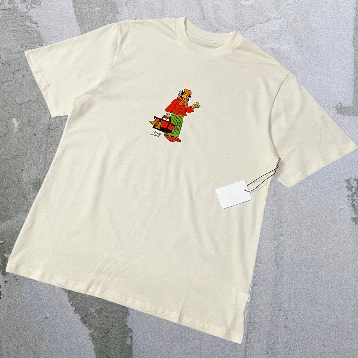 Aimé Leon Dore T-Shirts Short-sleeve logo graphic T-shirt — Apricot Artist A13