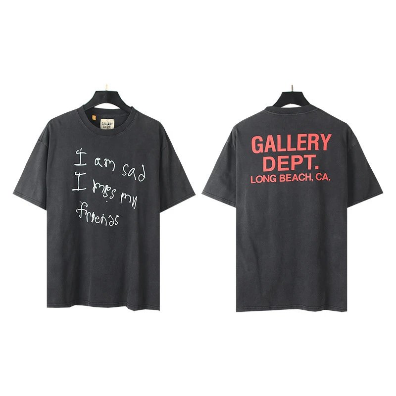 Gallery Dept. T-Shirts Loose Graphic Print — 8013 Washing water black (digital direct injection)