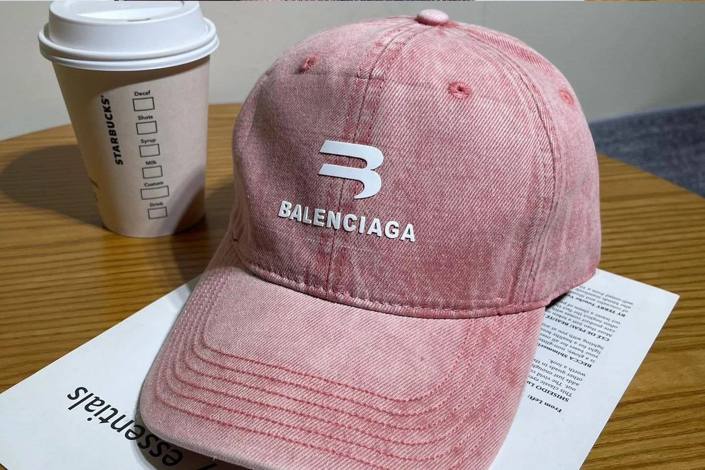 Balenciaga Hats Distressed Embroidered Baseball Cap — 17-9