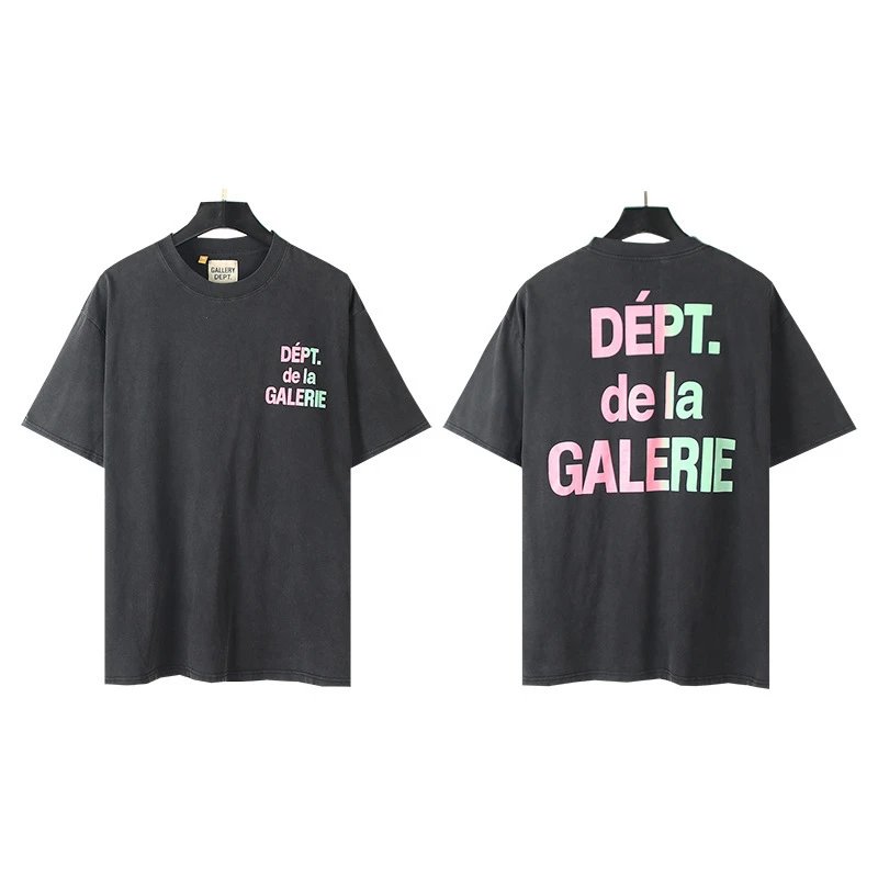 Gallery Dept. T-Shirts Loose Graphic Print — 8015 Washing water black (digital direct injection)