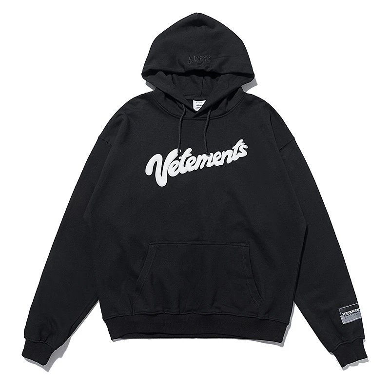 Vetements Hoodies & Sweatshirts Graphic Logo Pullover Hoodie — VET-201 Black