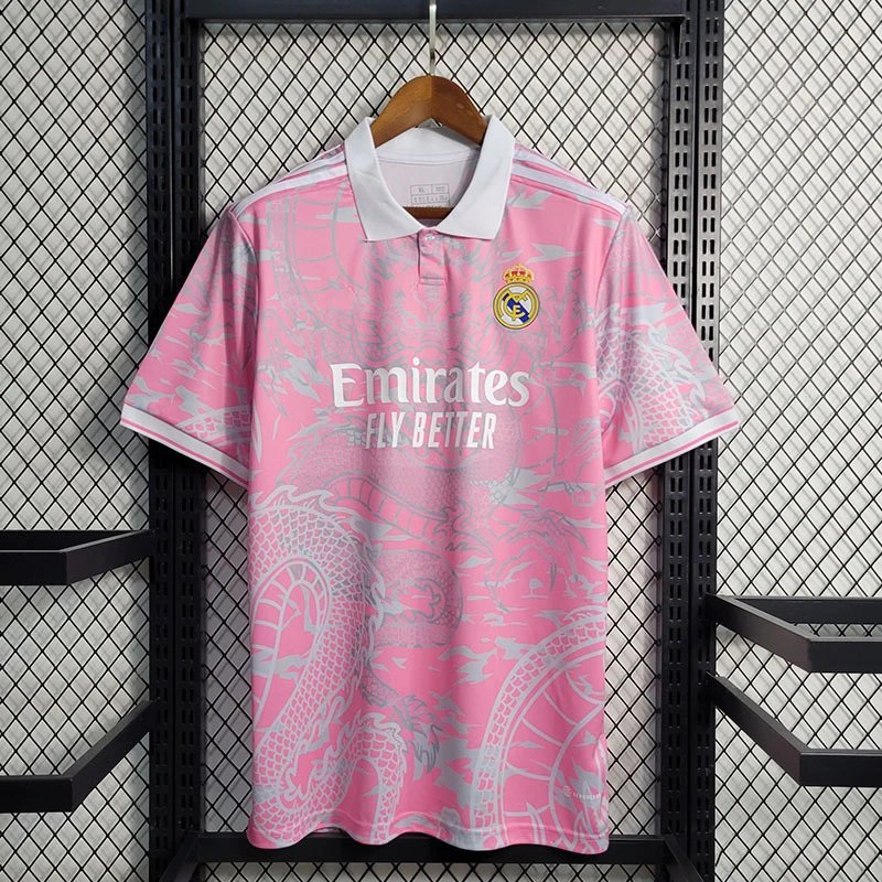 Unbranded Football Jerseys Short-Sleeve Club and National Team Designs — 2324 Real Madrid Pink Dragon Edition
