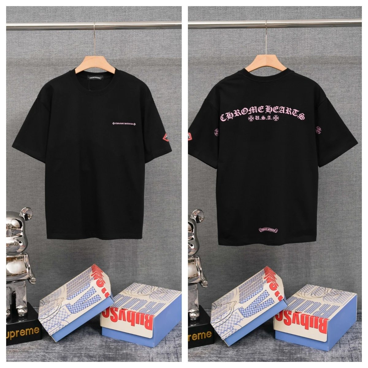 Chrome Hearts T-Shirts Graphic-print crewneck T-shirt — 1