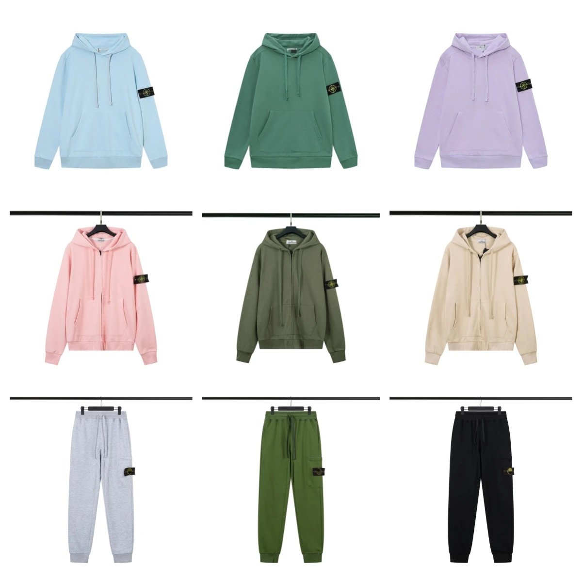 Stone Island Blue Hoodie and Pants Set