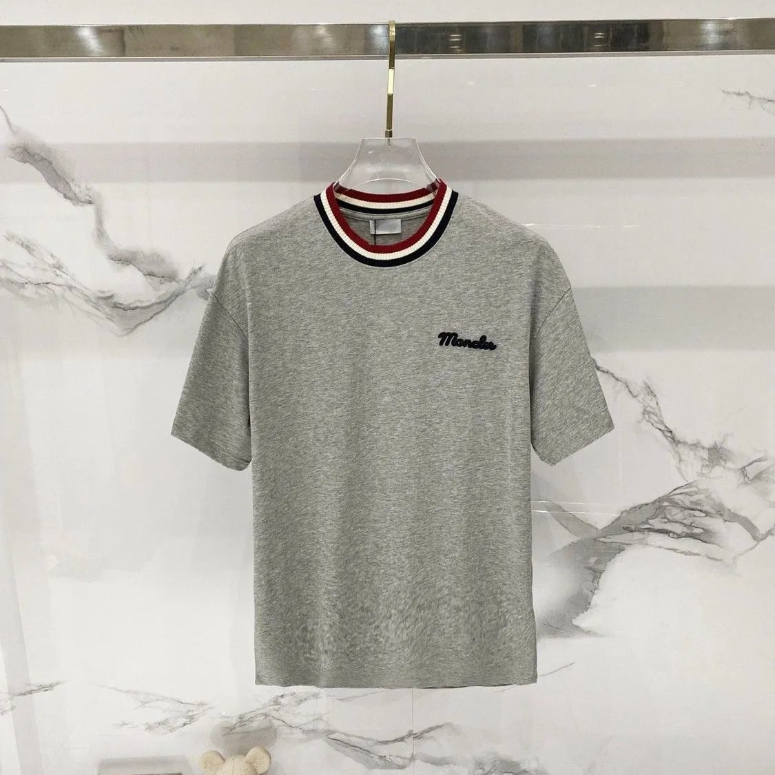Moncler T-Shirts Logo Graphic Short-Sleeve Crewneck — M795