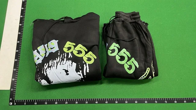 Sp5der Graphic Print Hoodie product detail image 7