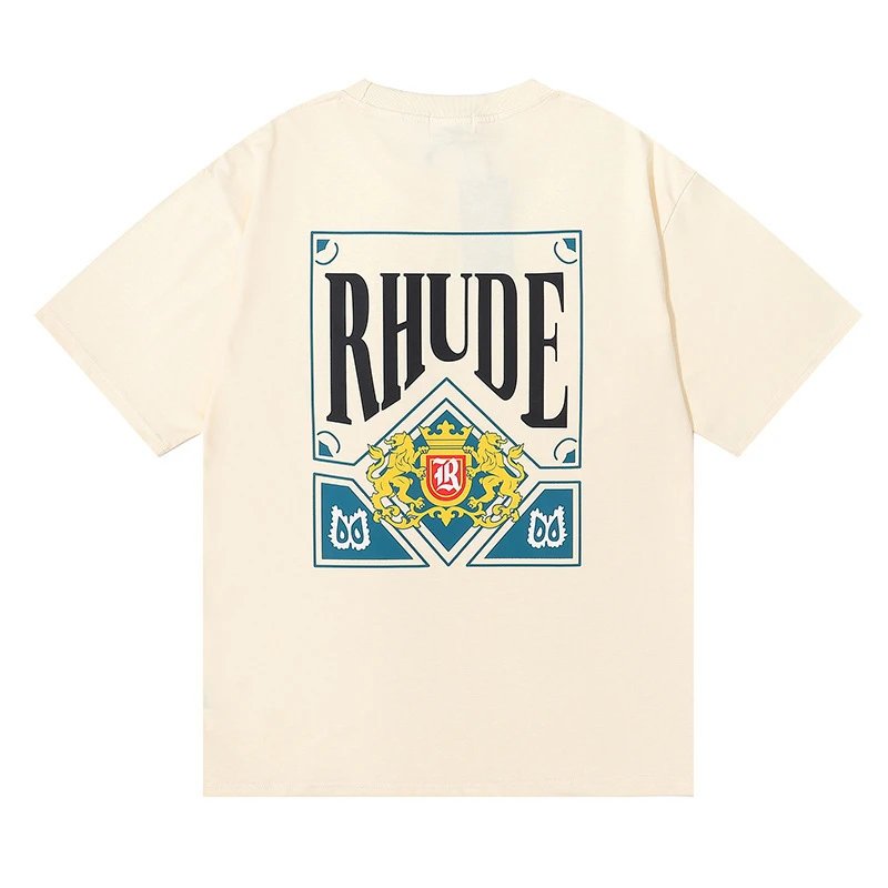 Rhude T-Shirts Graphic Print — 5025 Apricot color