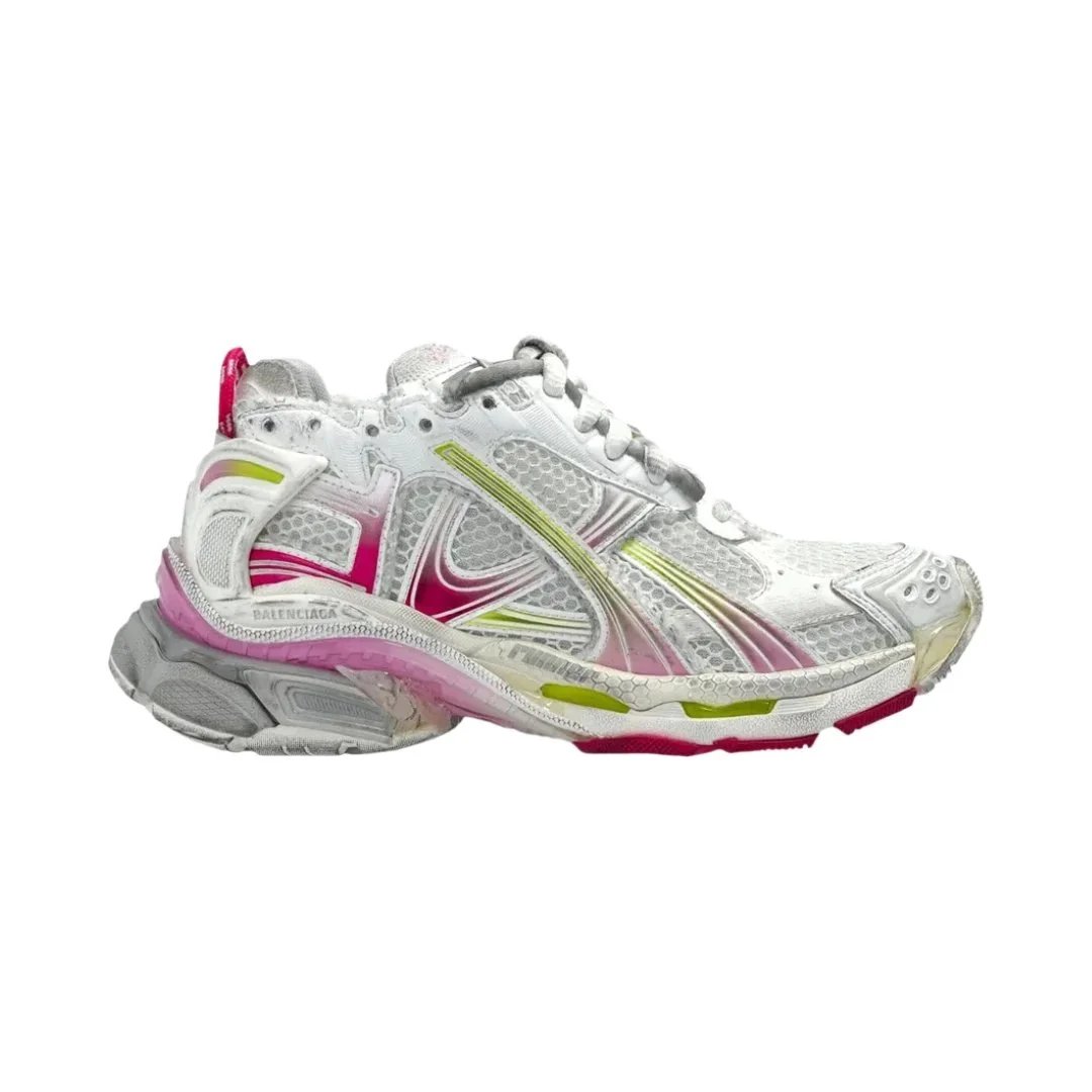 Balenciaga Sneakers Runner 7.5 — White Rose Red Pink