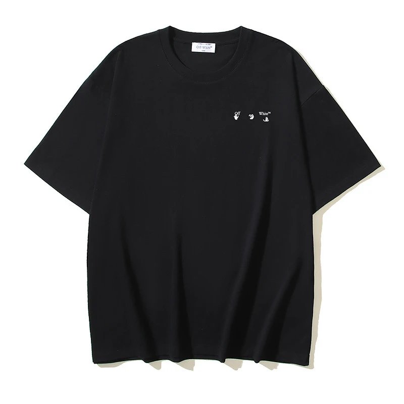 Off-White T-Shirts Short-Sleeve Logo Graphic T-Shirt — 161 Black