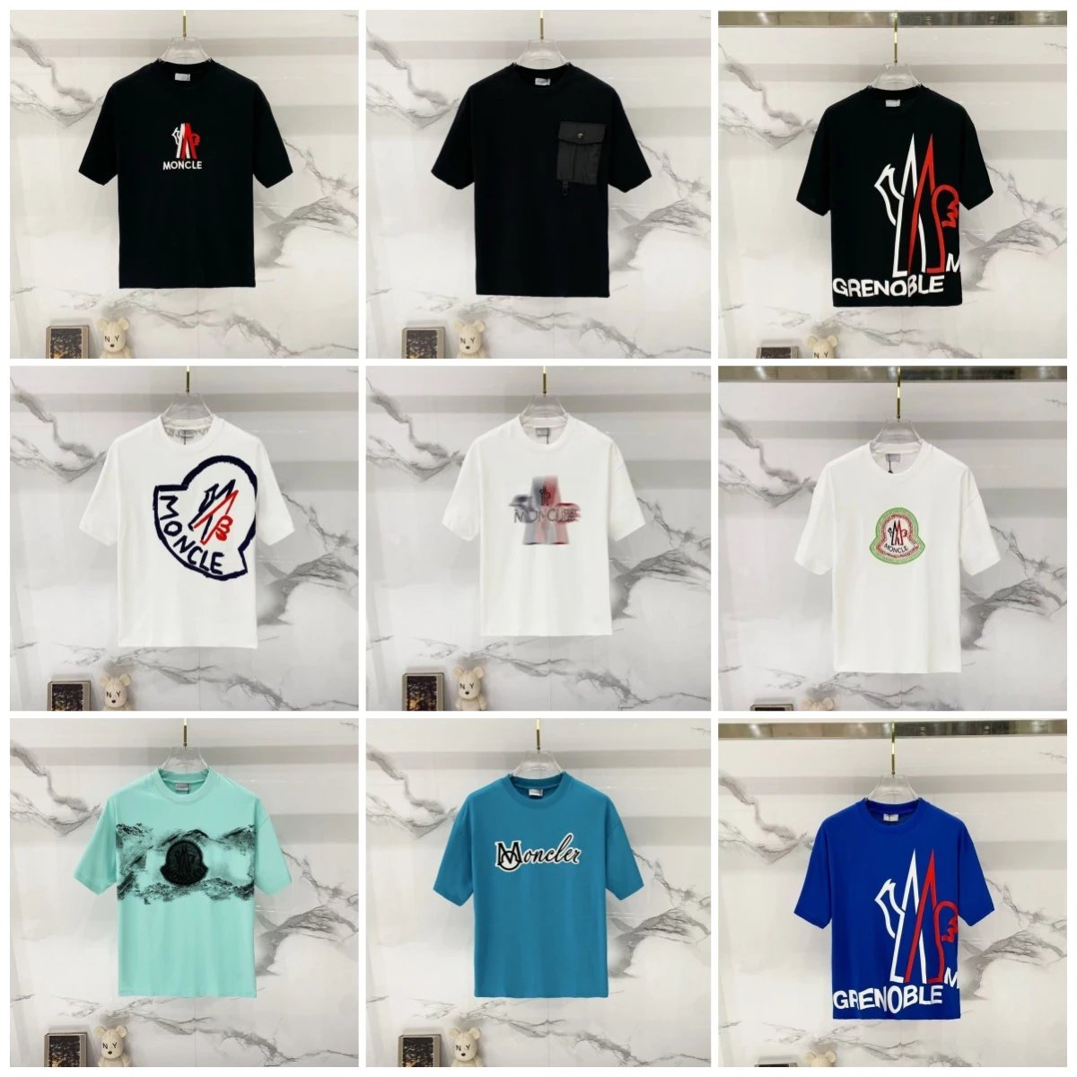 Moncler T-Shirts Logo Graphic Short-Sleeve Crewneck image 1