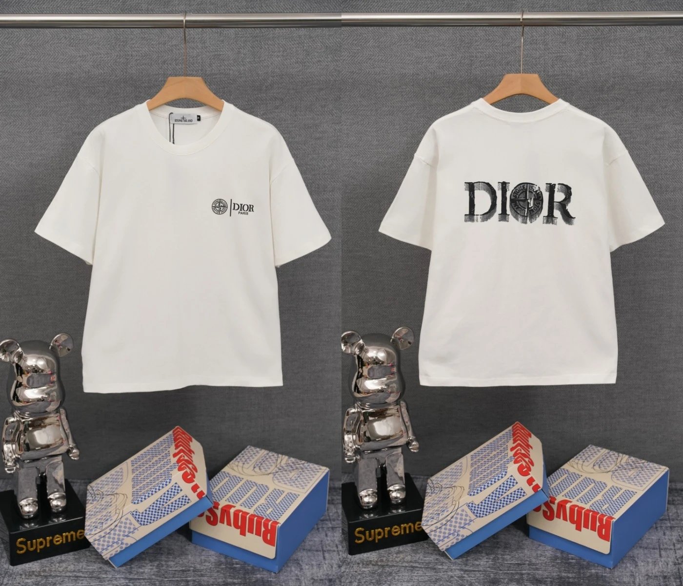 Stone Island T-Shirts Compass Graphic Short-Sleeve T-Shirt — SD 04 white