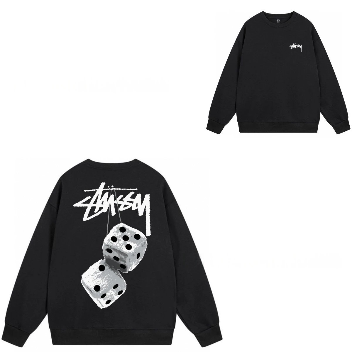 Stüssy Hoodies & Sweatshirts Crewneck Graphic Sweatshirt — 101 black