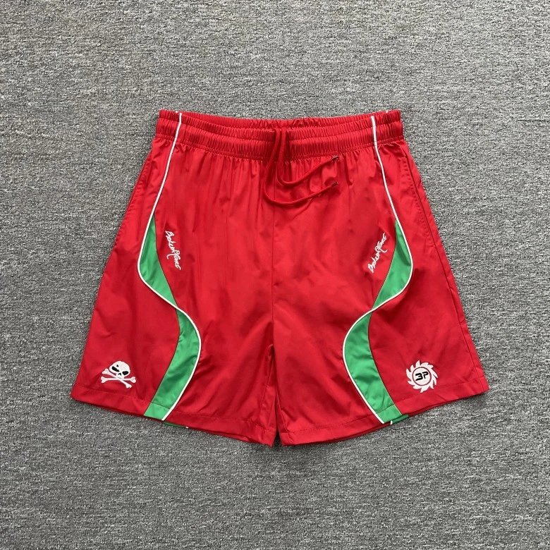 Broken Planet Shorts Graphic Panel Drawstring — 6122 red
