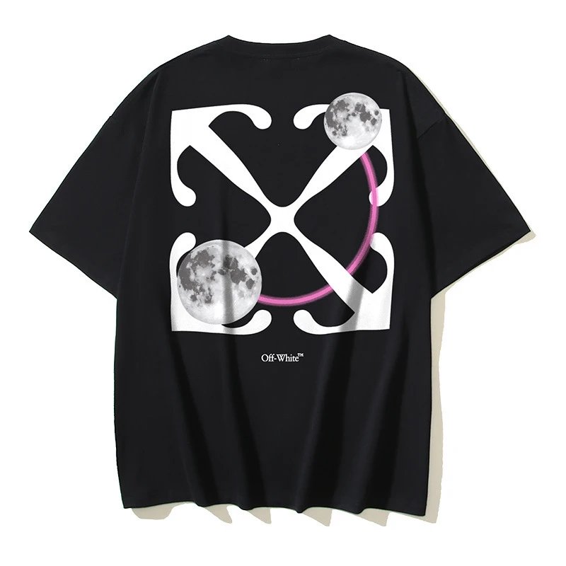 Off-White T-Shirts Short-Sleeve Logo Graphic T-Shirt — 160 black